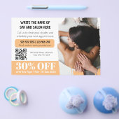 Eleganter Foto Massage Therapist Discount Flyer (Einzeln)