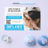 Eleganter Foto Massage Therapist Discount Flyer (Einzeln)