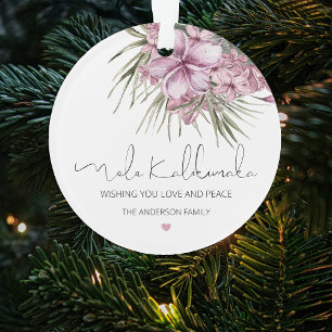 Eleganter Foto Mele Kalikimaka Weihnachtsbaum Ornament