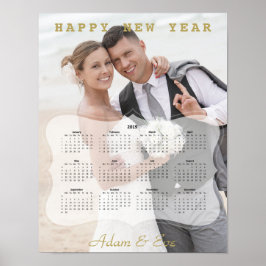 Eleganter Foto-Mini-Kalender Poster
