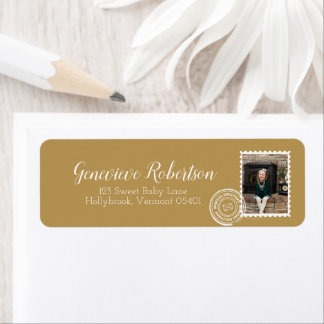 Eleganter Foto-Postleitzettel Lieferadresse