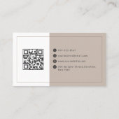 Eleganter Foto-QR-Code-Interior-Designer Visitenkarte (Rückseite)