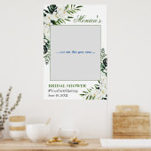 Eleganter Foto-Rahmen für Weißorchids Brautparty Poster (Küche)