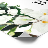 Eleganter Foto-Rahmen für Weißorchids Brautparty Poster (Ecke)