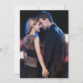 Eleganter Foto-Sage Green Monogram-Kranz Einladung (Rückseite)