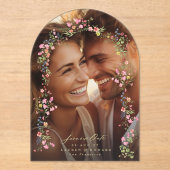 eleganter Foto Save the Date Hochzeit Acryleinladungen (Vorderseite)
