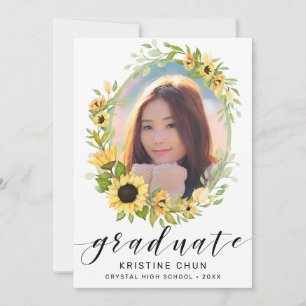 Eleganter Foto-Script-Abschluss für Sonnenblumen Ankündigung