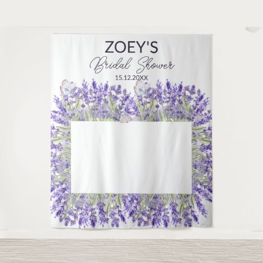 Eleganter Foto-Stand im Brautparty Wandteppich (Vorderseite)