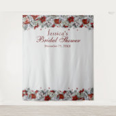 Eleganter Foto-Stand im Brautparty Wandteppich (Vorderseite)