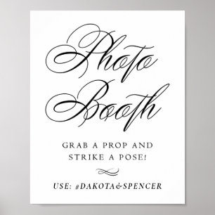 Eleganter Foto-Stand Stricken einer Pose Schwarz Poster