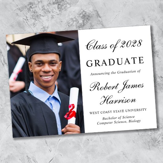 Eleganter Foto Uni-Abschluss Ankündigung