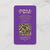 Eleganter Fotograf Royal Lila Modern Visitenkarte (Rückseite)