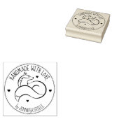 Eleganter Fox, handgefertigt mit Liebe, Gummistempel (Stempel)