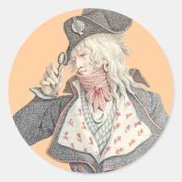 Eleganter Franzose aus dem 18. Jahrhundert mit Mon Runder Aufkleber