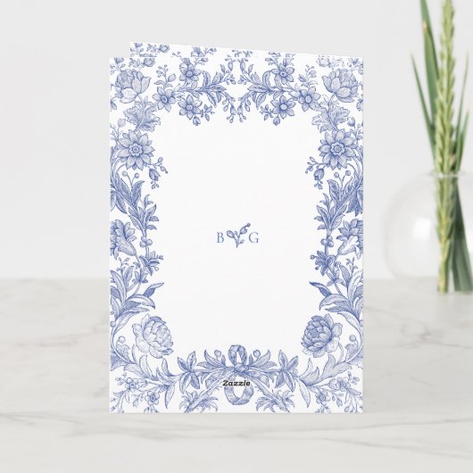 Eleganter französischer Blumenorden Programm (Rückseite)