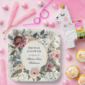 Eleganter Französischer Brautparty Tee Pappteller (Party)