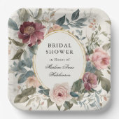 Eleganter Französischer Brautparty Tee Pappteller (Vorderseite)