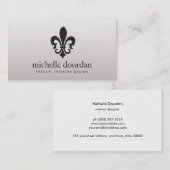 Eleganter französischer Innenarchitekt Lilie 2 Visitenkarte (Vorne/Hinten)