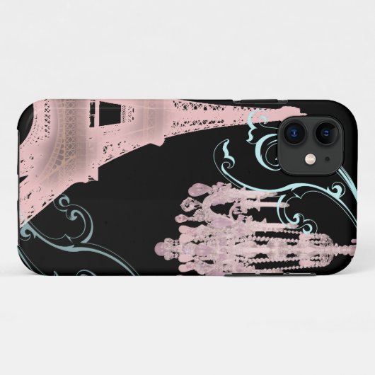 eleganter, französischer Pariseiffturm Case-Mate iPhone Hülle (Rückseite (Horizontal))
