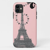 eleganter, französischer Pariseiffturm Case-Mate iPhone Hülle (Rückseite)