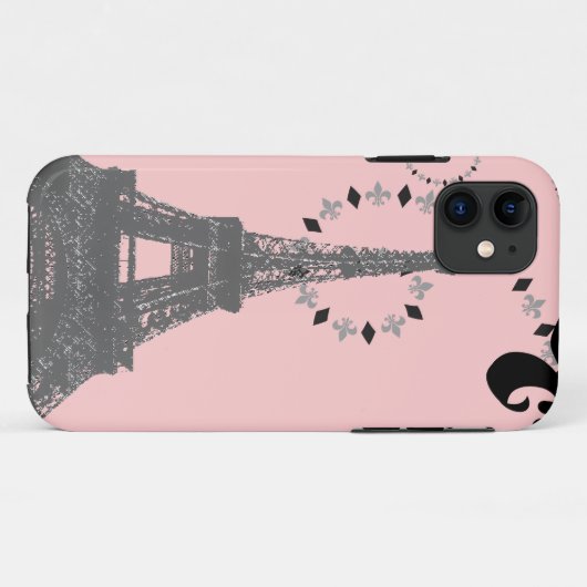 eleganter, französischer Pariseiffturm Case-Mate iPhone Hülle (Rückseite (Horizontal))