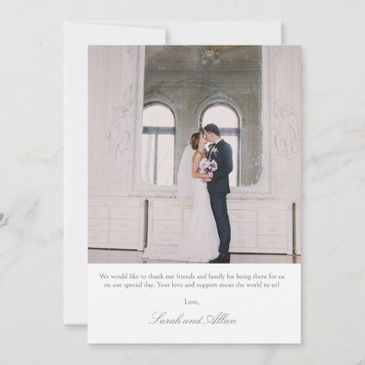 Eleganter französischer Rokoko Dankeskarte (Rückseite)