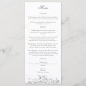 Eleganter französischer Rokoko Floral Menükarte (Vorderseite)