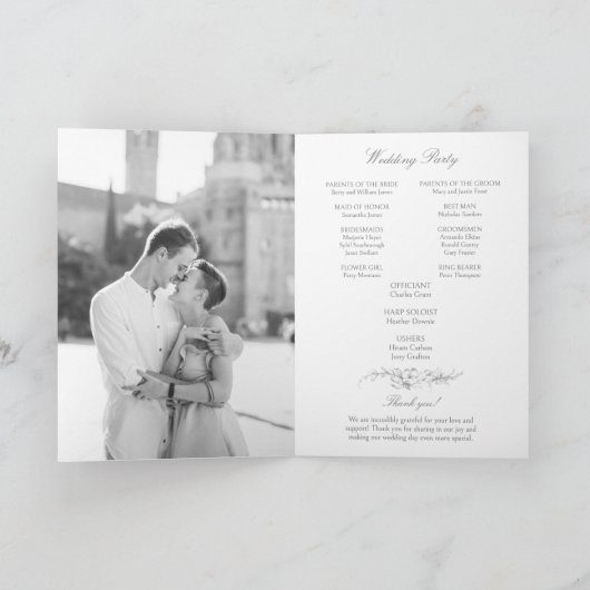 Eleganter französischer Rokoko Floral Programm (Innenseite)