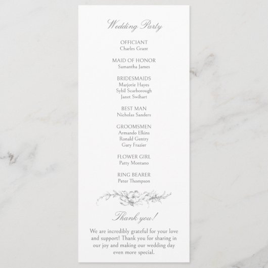 Eleganter französischer Rokoko Floral Programm (Rückseite)