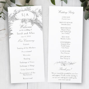 Eleganter französischer Rokoko Floral Programm