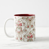 Eleganter französischer Rokoko floralweißer Hinter Zweifarbige Tasse (Links)