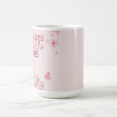 Eleganter Frauentag 2025 mit rosa Blumendesign Kaffeetasse (Mittel)