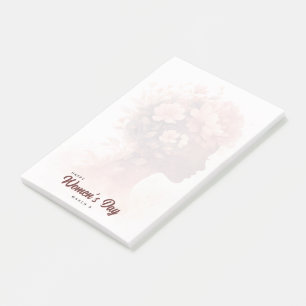 Eleganter Frauentag Floral 8. März Post-it Klebezettel