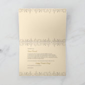 Eleganter Frauentag Geschichte Dankeskarte (Innenseite)