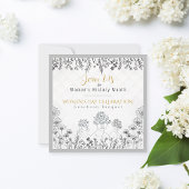 Eleganter Frauentag Geschichte Feier Weiß Einladung