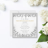 Eleganter Frauentag Geschichte Feier Weiß Einladung