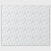 Eleganter French Blue Heart Pattern Baby Boy Geschenkpapier (Flach)