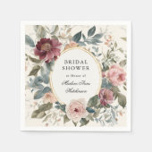 Eleganter French Floral Gold Brautparty Tea Serviette (Vorderseite)