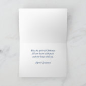 Eleganter Frieden auf Blauen Weihnachten mit Taube (Innenseite)