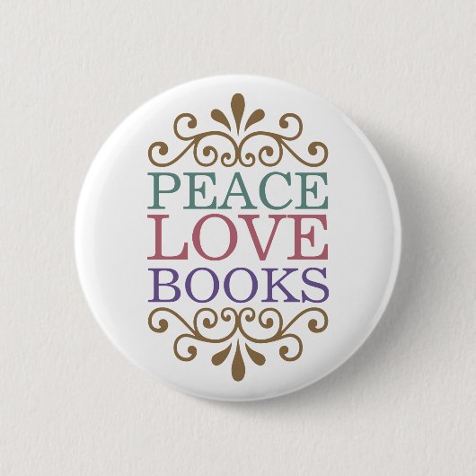 Eleganter Frieden, Liebe, bucht Knopf (Licht) Button (Vorderseite)