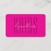 Eleganter Friseur Deep Pink Fuchsia Visitenkarte (Vorderseite)
