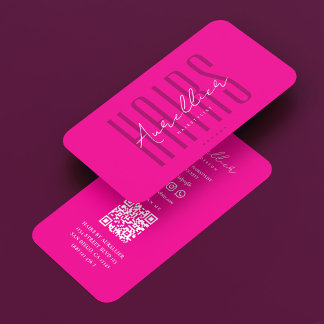 Eleganter Friseur Deep Pink Fuchsia  Visitenkarte