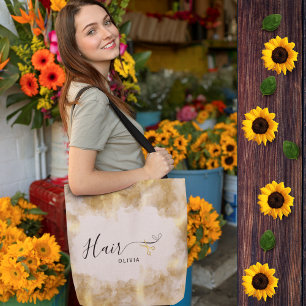 Eleganter Friseur Goldschere Friseurin Rosa Tasche