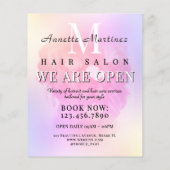 Eleganter Friseur minimalistisch Flyer (Hinten)