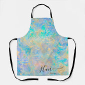 Eleganter Friseur Opal Stone Friseurname Schürze (Vorderseite)