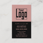 Eleganter Friseur Salon Black & Pink Loyalität & L Terminkarte (Vorderseite)