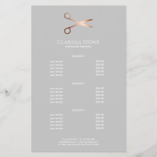 Eleganter Friseursalon der modernen Rose Flyer