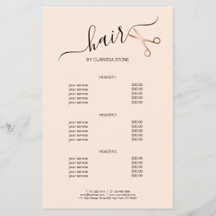 Eleganter Friseursalon der modernen Rose Flyer