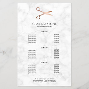 Eleganter Friseursalon der modernen Rose Flyer