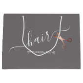 Eleganter Friseursalon der modernen Rose Große Geschenktüte (Vorderseite)